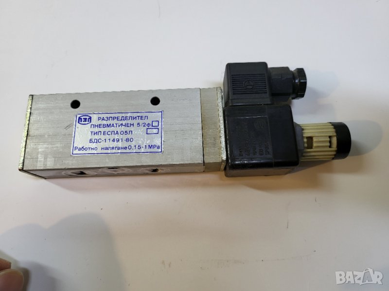 Пневматичен Разпределител Ф6 ЕСПА05л български  с една бобина 12V право / 24 волта променливо  0,1-1, снимка 1