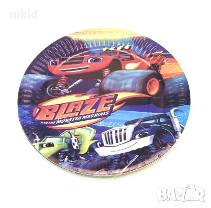 Blaze Monster Machines Пламъчко и Машините 10 бр парти чинии чинийки, снимка 1