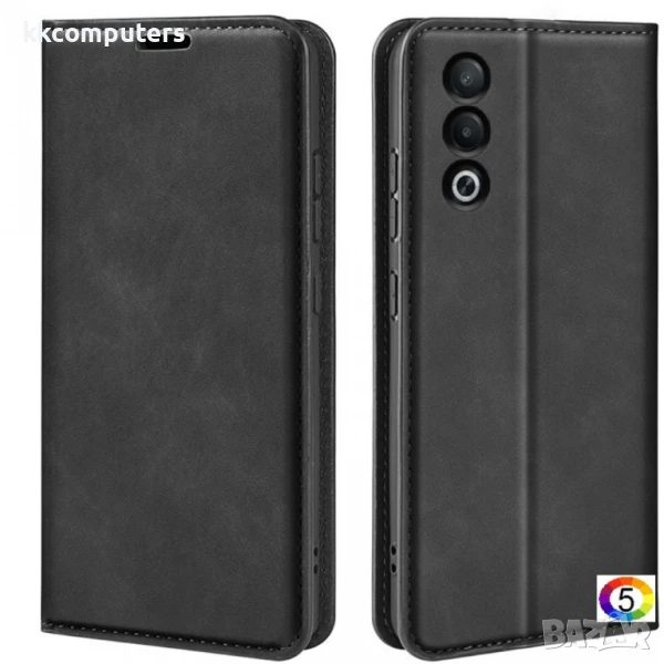 Oppo A80 5G / A3 Pro 5G Drop-Proof/ Skin-Touch Leather Magnetic Wallet Кожен Калъф и Протектор, снимка 1