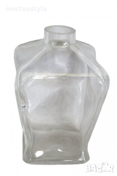 Стъклена ваза квадратна форма, снимка 1