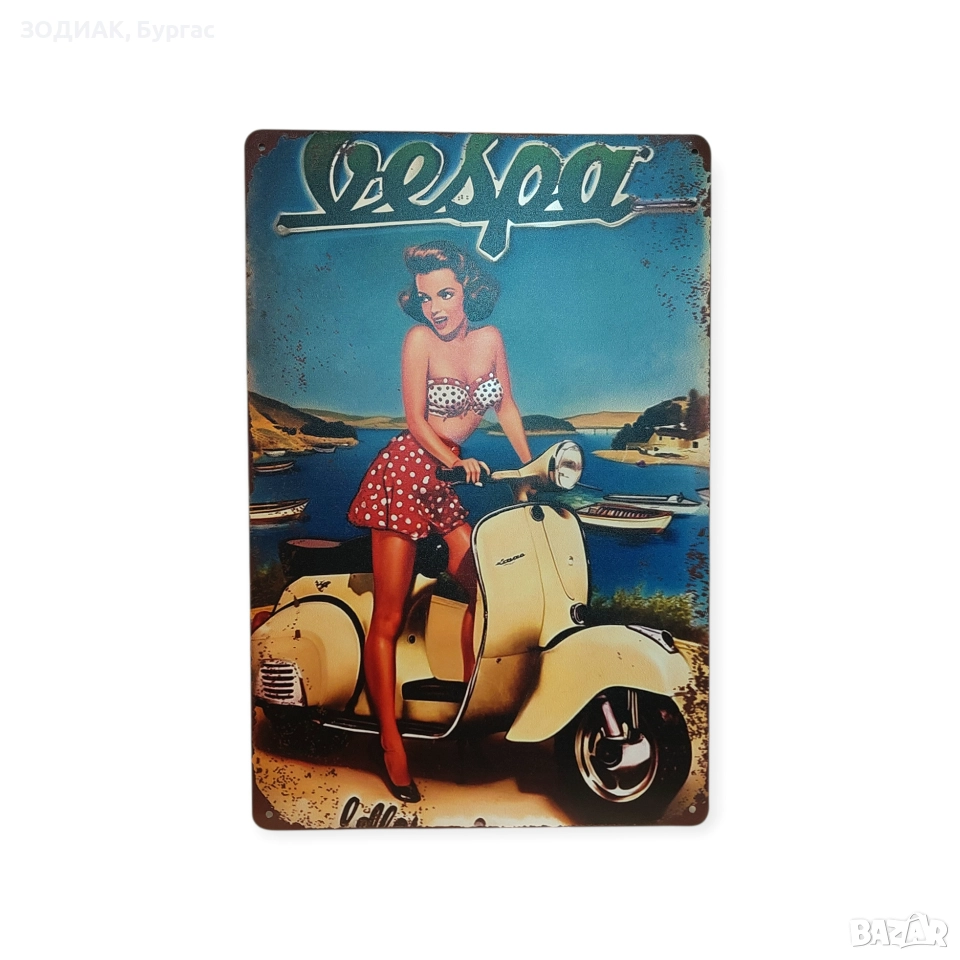 НОВА Метална Табела за Декорация VESPA, снимка 1