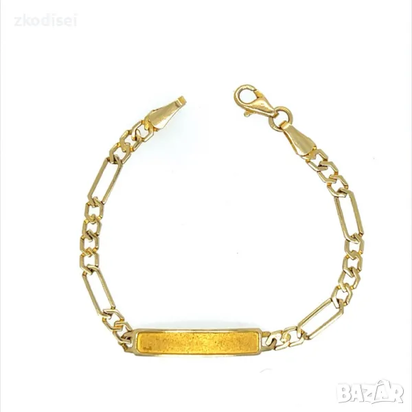 Златна детска гривна 3,42гр.13,00см. 14кр. проба:585 модел:27022-5, снимка 1