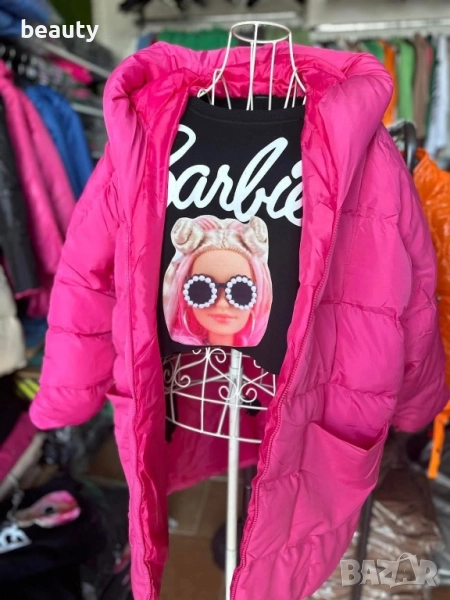 Дамско зимно яке циклама, снимка 1