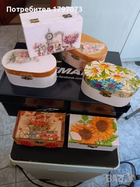 Кутийка за бижута HANDMADE декупаж, снимка 1