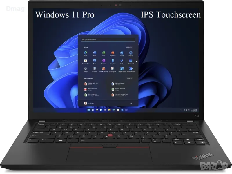 13.3"тъч ThinkPad X13/ i5-1250p /16GB DDR5/ 1TB SSD/Win11Pro, снимка 1