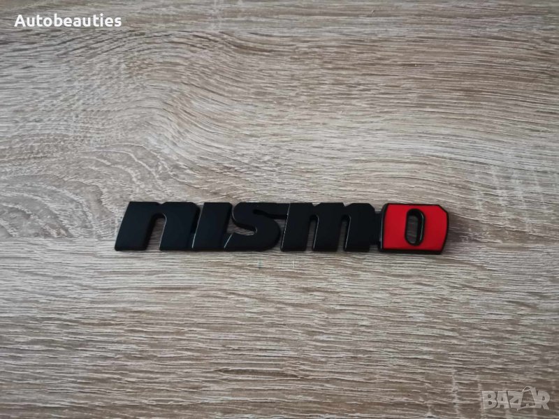 Nissan Nismo Нисмо черен с червено надпис стикер, снимка 1