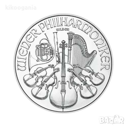 31.1 гр. ( 1 toz. ) Сребърна Монета Филхармония, снимка 1
