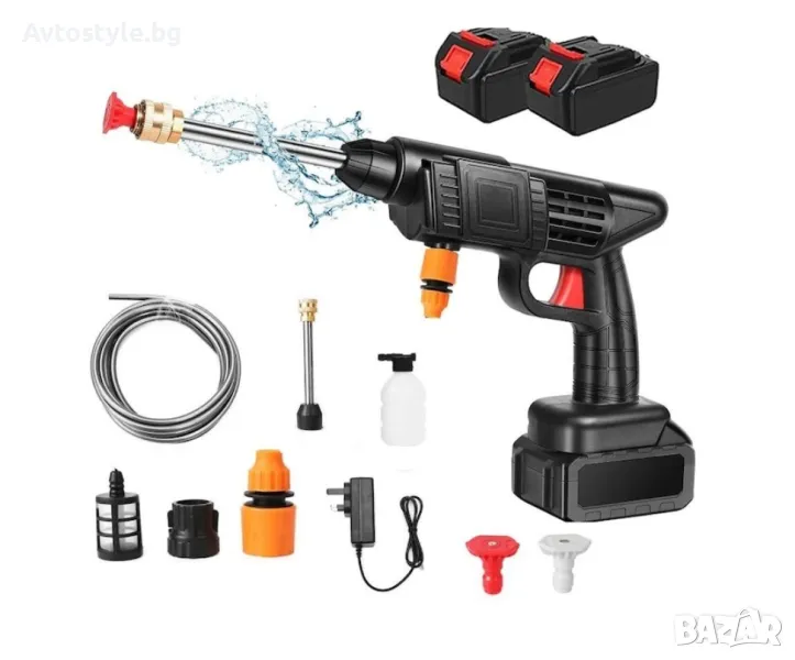 Преносима акумулаторна водоструйка с две батерии, снимка 1