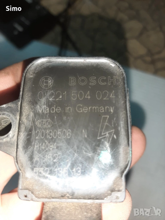 запалителна бобина BOSCH 0 221 504 024 за FIAT DOBLO ван (152, 263) 1.4 Natural Power, снимка 1
