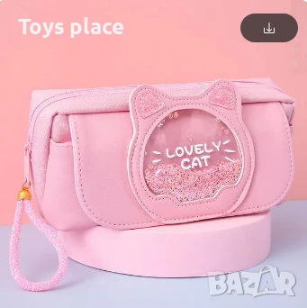 Несесер моливник котенце с бляскави частици , снимка 1