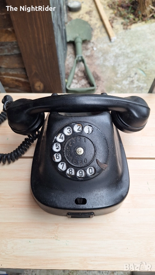 Стар телефон с шайба, снимка 1
