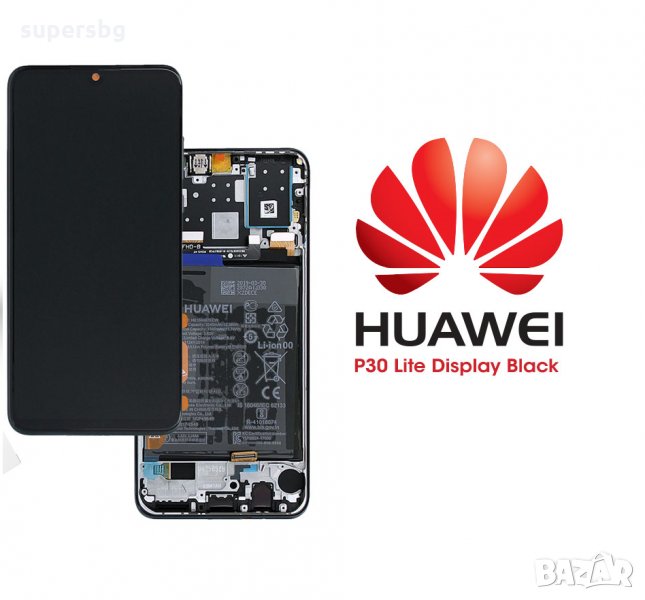 Нов Оригинален дисплей за Huawei P30 Lite (2019) LCD+Touch +батерия, снимка 1