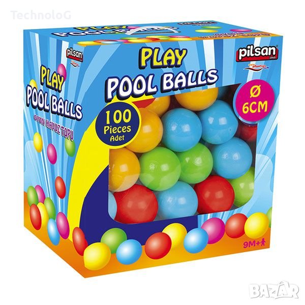 100 броя топки, цветни топки, игри за деца, снимка 1