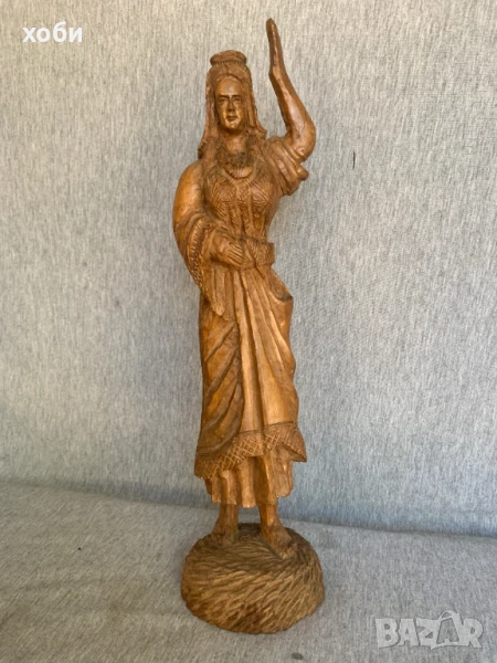 стара дървена фигура , снимка 1