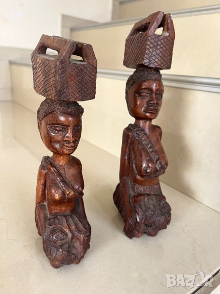 Статуетки от плътно дърво стари, снимка 1