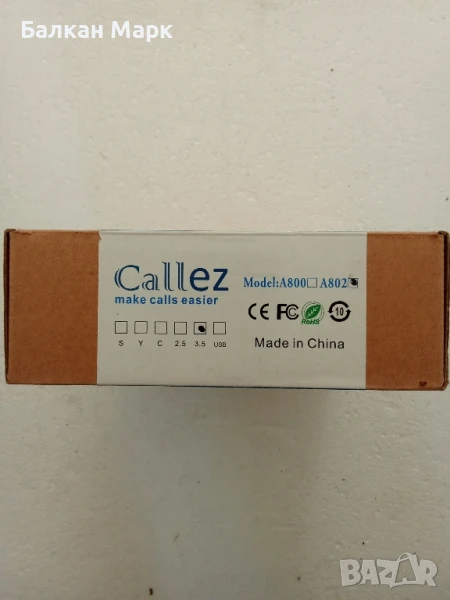 Продавам: Callez A802 – Нови слушалки за колцентър с 3,5 мм жак, снимка 1