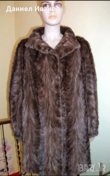 Палто от норка визон кафяво, снимка 1
