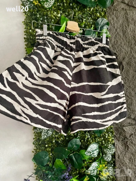 Къси ленени панталонки Зебра H&M, снимка 1