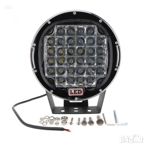 Халоген 22СМ - КРЪГЪЛ, LED прожектор, 96W, 12V - 24V, 6000k, 1бр, снимка 1