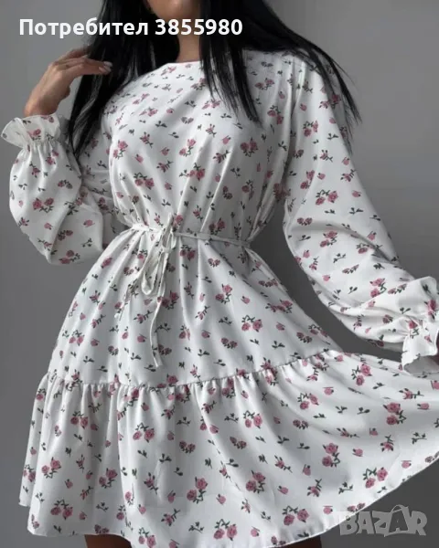 Дамски рокли с флорални мотиви, снимка 1