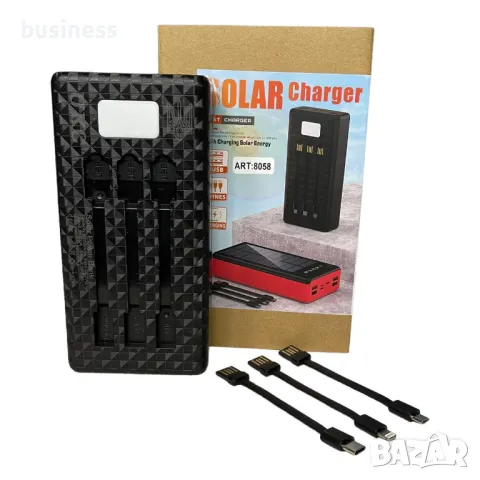 60000mah Соларна Преносима Батерия UKS PAWERBANK с фенерче, снимка 3 - Безжични зарядни - 48273477