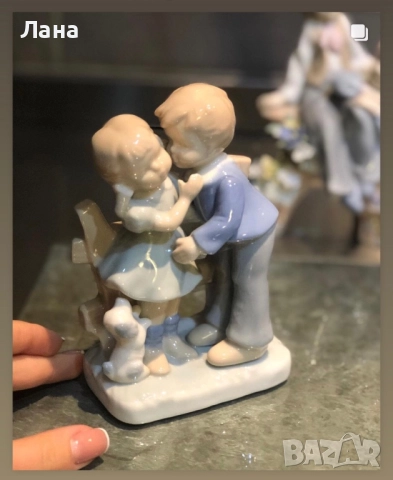 Порцеланова фигурка «Деца на дънер «, снимка 11 - Статуетки - 41329831