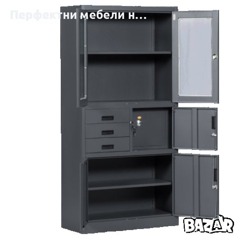 Метални шкафове с чекмеджета и стъклени врати в различни размери и цветове, снимка 2 - Шкафове и рафтове - 39602813