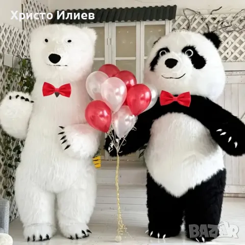 Голям Костюм на Мече Панда за изненади детски рожденни дни партита 1,9м