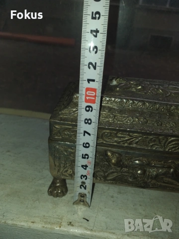 Стара голяма антикварна метална кутия, снимка 8 - Антикварни и старинни предмети - 53363523