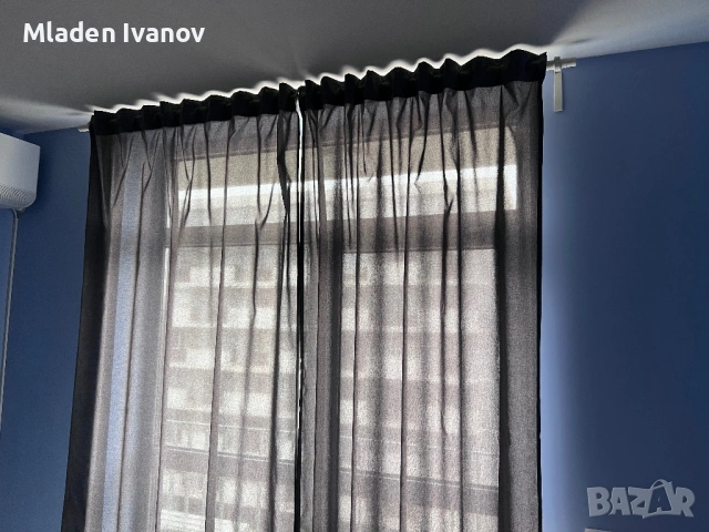 Сиви завеси IKEA 2бр комплект 290/250 см