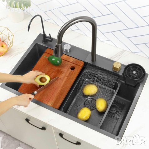 ПРОМОЦИЯ!! Висококачествена мултифункционална кухненска мивка 68x45x20, снимка 2 - Мивки - 42684163