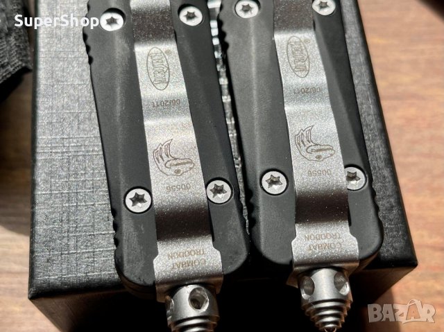 УНИКАЛЕН USA MicroTech Автоматичен Нож Ножовка с две остриета калъф ножове, снимка 4 - Ножове - 40186408