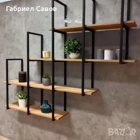 Етажерки индустриален стил, снимка 4 - Етажерки - 56466611