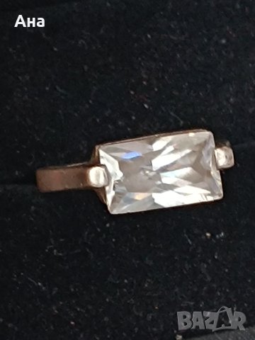 Сребърен пръстен с камък сапфир 3Г, снимка 5 - Пръстени - 44480323