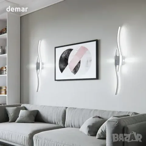 Модерни LED аплици за стена 28W 6000K, 81,3 см, снимка 5 - Лампи за стена - 55933444