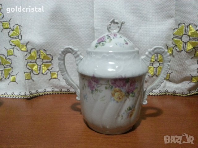стар порцелан захарница Силезия 
