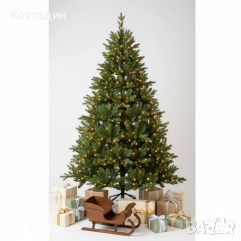 Красива коледна елха с естествено излъчване – КАТО ИСТИНСКА, снимка 3 - Декорация за дома - 52229577