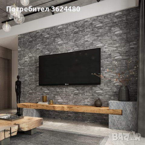 Сив  камък самозалепващ 3D тапет, снимка 4 - Други стоки за дома - 40592611