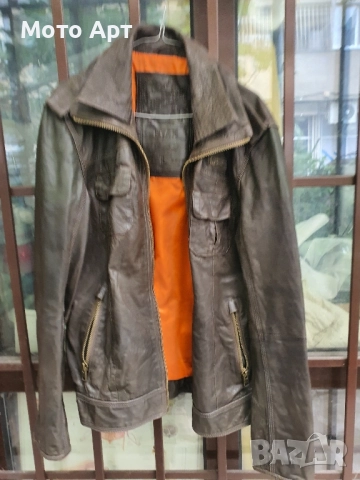 Кожено Яке Естествена Кожа Superdry Размер L Slim Fit