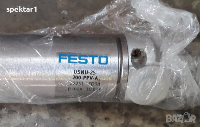 Пневматичен цилиндър фесто DSNU-25-200-PPV-A други цилиндри на Фесто и кога ни индуктивни датчици, снимка 1