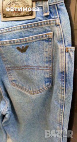 Jeans Armani, denim, 30, оригинален, светлосин, снимка 11 - Дънки - 12907555