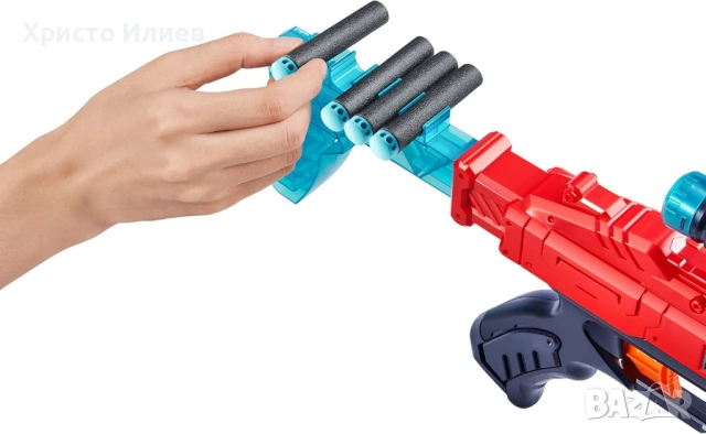 Бластер Пистолет с меки стрели голям с голям обсег съвместим с Nerf ZURU X-Shot, снимка 7 - Други - 53975450