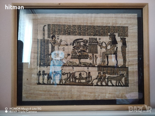 Египетски папирус 20лв, снимка 1 - Картини - 44652704