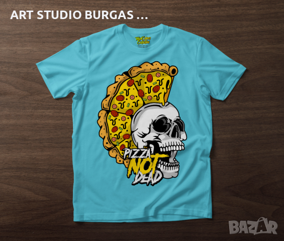 Тениска унисекс Pizza Not Dead "MADCOLORS COLLECTION", снимка 4 - Тениски - 36389353
