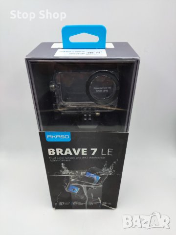 екшън камера Akaso Brave 7 LE подводен кейс,аксесоари,гривна дистанционно, снимка 1 - Камери - 38382947