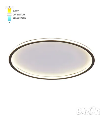 LED плафон кръгъл 46W 3000K-6000K VITO черно и бяло, снимка 1