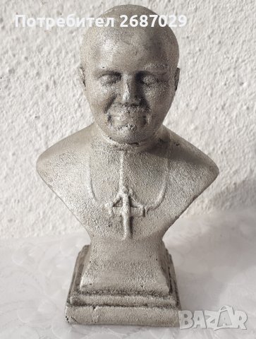 Йоан Павел II, папа бюст метал, снимка 7 - Декорация за дома - 39209922
