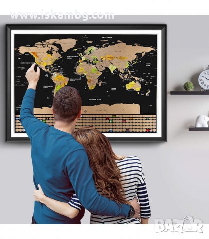 УНИКАЛЕН ПОДАРЪК ЗА ПЪТЕШЕСТВЕНИЦИ, СКРЕЧ КАРТА НА СВЕТА ДЕЛУКС - код ЧЕРЕН ТУБИС 1079, снимка 14 - Други - 34061315