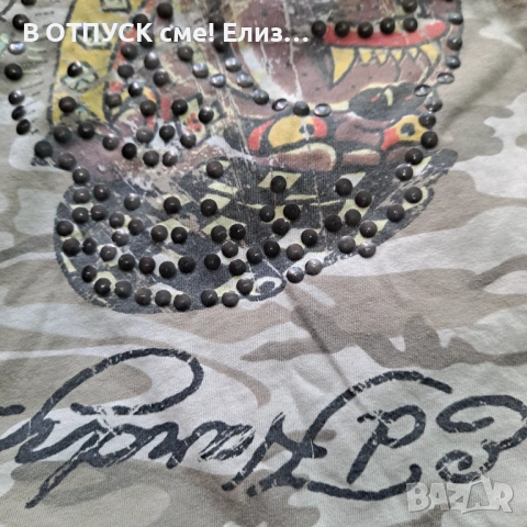 Лот 3 дамски тениски Ed Hardy, H&M  - 10 евро. Цената е за 3 броя, снимка 8 - Тениски - 54175438