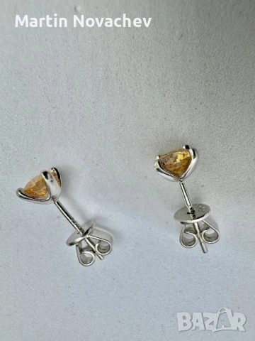 Сребърни обеци с мойсанит (Диамант) 1 карат, снимка 8 - Обеци - 54090969